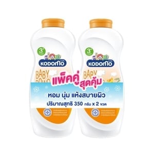 pdc_โคโดโม แป้งเด็ก สูตรเนเชอรัล ซอฟท์ โพรเทคชั่น 350 ก. แพ็ค 2