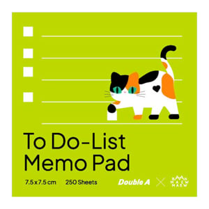 pdc_ดั๊บเบิ้ล เอ กระดาษโน้ตลายเส้น 80 แกรม 75 x 75 มม. 250 แผ่น