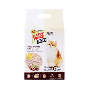 pdc_บิ๊กซี แฮปปี้ ไพรซ์ โปร ทรายแมวเต้าหู้ กลิ่นกาแฟ 6 ล.