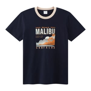 pdc_เบสิโค เสื้อยืดผู้ชาย รุ่น FTHL25Q1YM008 สีกรมท่า