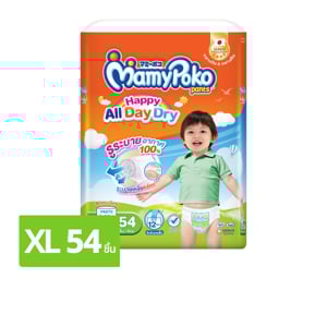 pdc_มามี่โพโค แพ้นท์ กางเกงผ้าอ้อม รุ่นแฮปปี้ ออลเดย์ดราย ขนาด XL 54 ชิ้น