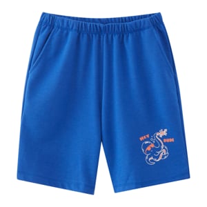 pdc_เบสิโค กางเกงขาสั้นพิมพ์ลายปลาหมึก สำหรับเด็กผู้ชาย รุ่น BVDS2403LB012 สีน้ำเงิน