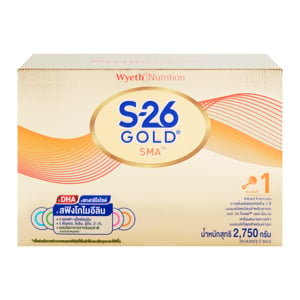 pdc_เอส-26 โกลด์ เอสเอ็มเอ สูตร 1 นมผงดัดแปลงสำหรับเด็กทารก 2750 ก.