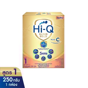 pdc_ไฮคิว ซูเปอร์โกลด์ พลัส ซี-ซินไบโอโพรเทก สูตร 1 นมผงดัดแปลงสำหรับทารก 250 ก.