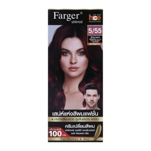 pdc_ฟาเกอร์ ครีมเปลี่ยนสีผม เอชซีอี เบอร์ 5/55 สีน้ำตาลอ่อนหม่นม่วง 100 มล.