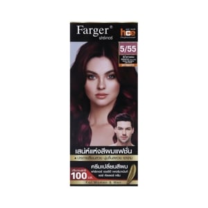 pdc_ฟาเกอร์ ครีมเปลี่ยนสีผม เอชซีอี เบอร์ 5/55 สีน้ำตาลอ่อนหม่นม่วง 100 มล.