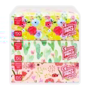 pdc_บิ๊กซี แฮปปี้ ไพรซ์ โปร กระดาษเช็ดหน้าซอฟท์แพค 150 แผ่น แพ็ค 3 (สินค้าคละลาย ไม่สามารถเลือกได้)
