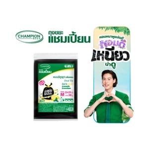 pdc_แชมเปี้ยน ถุงขยะแบบหูผูก กลิ่นมินต์ & เลมอน 24x28 นิ้ว แพ็ค 36 ใบ