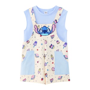 pdc_ดิสนีย์ ชุดเอี๊ยมเด็กหญิง Stitch รุ่น FMTN2508LG001 สีครีม