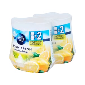 pdc_แอมบิเพอร์ เจลน้ำหอม เลมอน 180 ก.  แพ็ค 2 ชิ้น