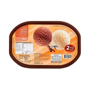 pdc_บิ๊กซี ไอศกรีมดัดแปลงผสม รสช็อกโกแลตและกลิ่นวานิลลา 420 ก.