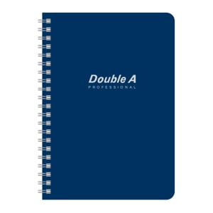 pdc_ดั๊บเบิ้ล เอ สมุดบันทึกเข้าเล่มแบบสันห่วง B5 60 แผ่น สีน้ำเงิน