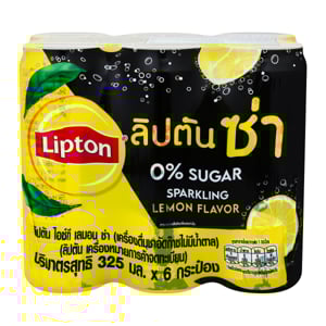 pdc_ลิปตัน ซ่า น้ำอัดลม กลิ่นเลมอน สูตรไม่มีน้ำตาล 325 มล. x 6 ชิ้น