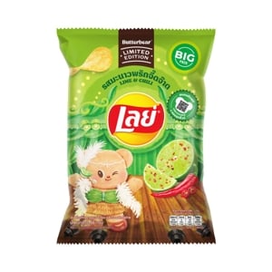 pdc_เลย์ มันฝรั่งแท้ทอดกรอบแผ่นเรียบ รสมะนาวพริกจี๊ดจ๊าด 66 ก.