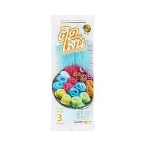 pdc_ติดเส้น เส้นขนมจีนอบแห้ง สีฟ้า อัญชัน 120 ก.