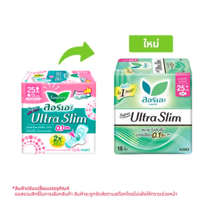 pdc_ลอรีเอะ ซูเปอร์ อัลตร้า สลิม ผ้าอนามัย มีปีก สำหรับกลางวัน 25 ซม. 16 ชิ้น
