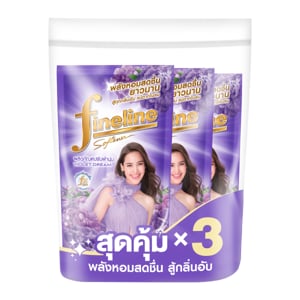 pdc_ไฟน์ไลน์ น้ำยาปรับผ้านุ่ม กลิ่นไวโอเล็ตดรีม ถุงเติม 470 มล. แพ็ค 3