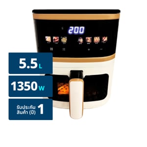 pdc_คาชิวา หม้อทอด 1350 วัตต์ รุ่น KW825 ขนาด 5.5 ล. สีครีม