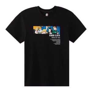 pdc_ดาบพิฆาตอสูร เสื้อยืดแขนสั้นพิมพ์ลาย สำหรับผู้ชาย รุ่น FFIM25Q3YM001 สีดำ