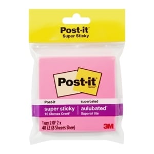 pdc_โพสต์-อิท ซูเปอร์ สติกกี้โน้ต รุ่น 654-1SSNP สีชมพู