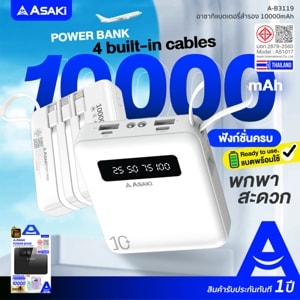 อาซากิ แบตเตอรี่สำรอง 10000 mAh รุ่น A-B3119 คละสี_4