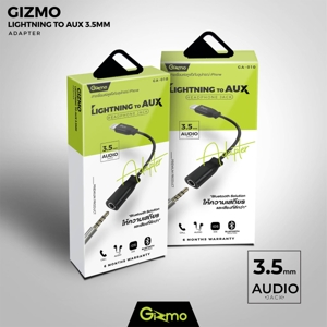 กิซโม สายแปลง Lightning to Audio Jack 3.5 mm รุ่น GA-010 ขนาด 12 ซม._1