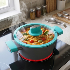 BAKER'S SECRET 24 cm. Press Aluminum Casserole with Lid Model. BS11462_6