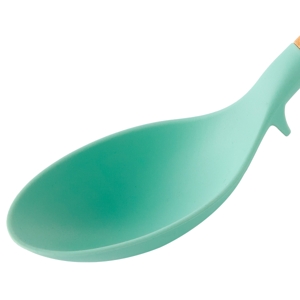 BAKER'S SECRET Spoon+Wood Handle 32.9 cm. Color Green_5