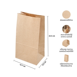 BIG C HAPPY PRICE Paper Bag Large 5X9"  Brown Pack 10_7