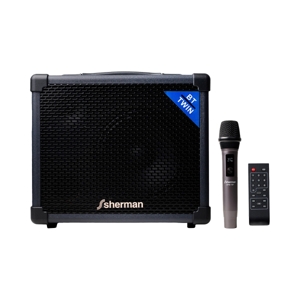 เชอร์แมน ลําโพงกระเป๋าหิ้ว + ไมค์ลอย 2.4G รุ่น APS-101 สีดำ_1