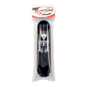 FOFO Spoon Fork Chopsticks Set Silver