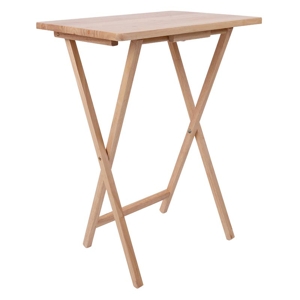 Besico Rubberwood Folding Table Natural Color