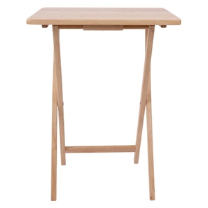 Besico Rubberwood Folding Table Natural Color_1
