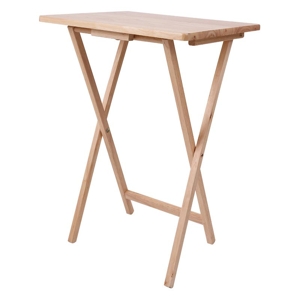 Besico Rubberwood Folding Table Natural Color_2