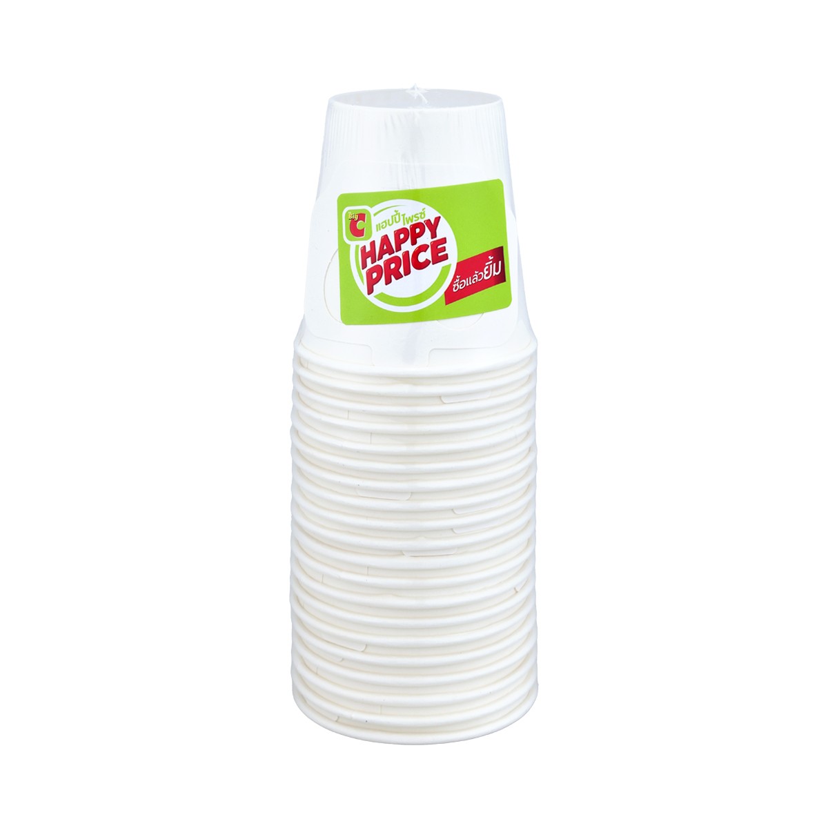 BIG C HAPPY PRICE Paper Cup with Handle 6.5 oz. 20 pcs. Color White