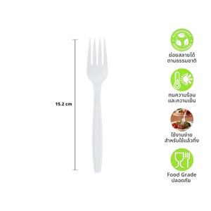 BIG C HAPPY PRICE Corn Biodegradable Spoon 6" 30 pcs._7