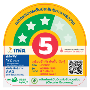 HISENSE Twin Tub Washer 14 kg. Model WSRB1413UB Color Black_4