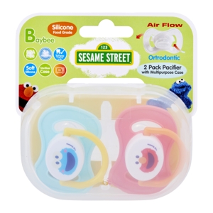 SESAME STREET Baby Pacifier Pack 2 Assorted Colors