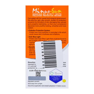 MINUS-SUN Pollution Protection Mousse SPF40 White 30g._4