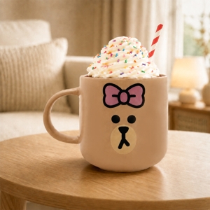 LINE FRIENDS Choco Mug 350 ml. Dark Pink Color_7