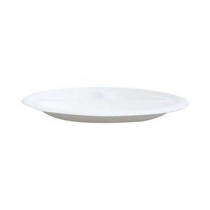 BIG C HAPPY PRICE 9" 3 Compartment Biodegradable Plate Pack 5 White_4