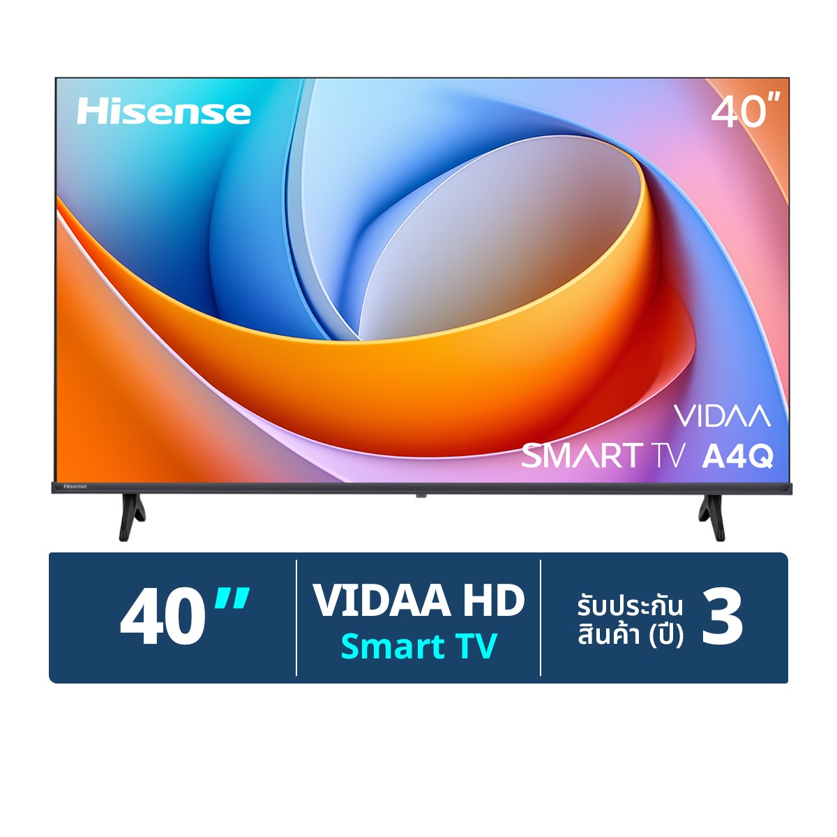 HISENSE VIDAA FHD Smart TV Model. 40A4Q Size 40" Black Color