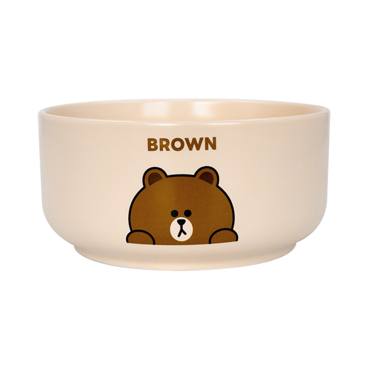 LINE FRIENDS Brown Round Bowl 6" Light Brown Color
