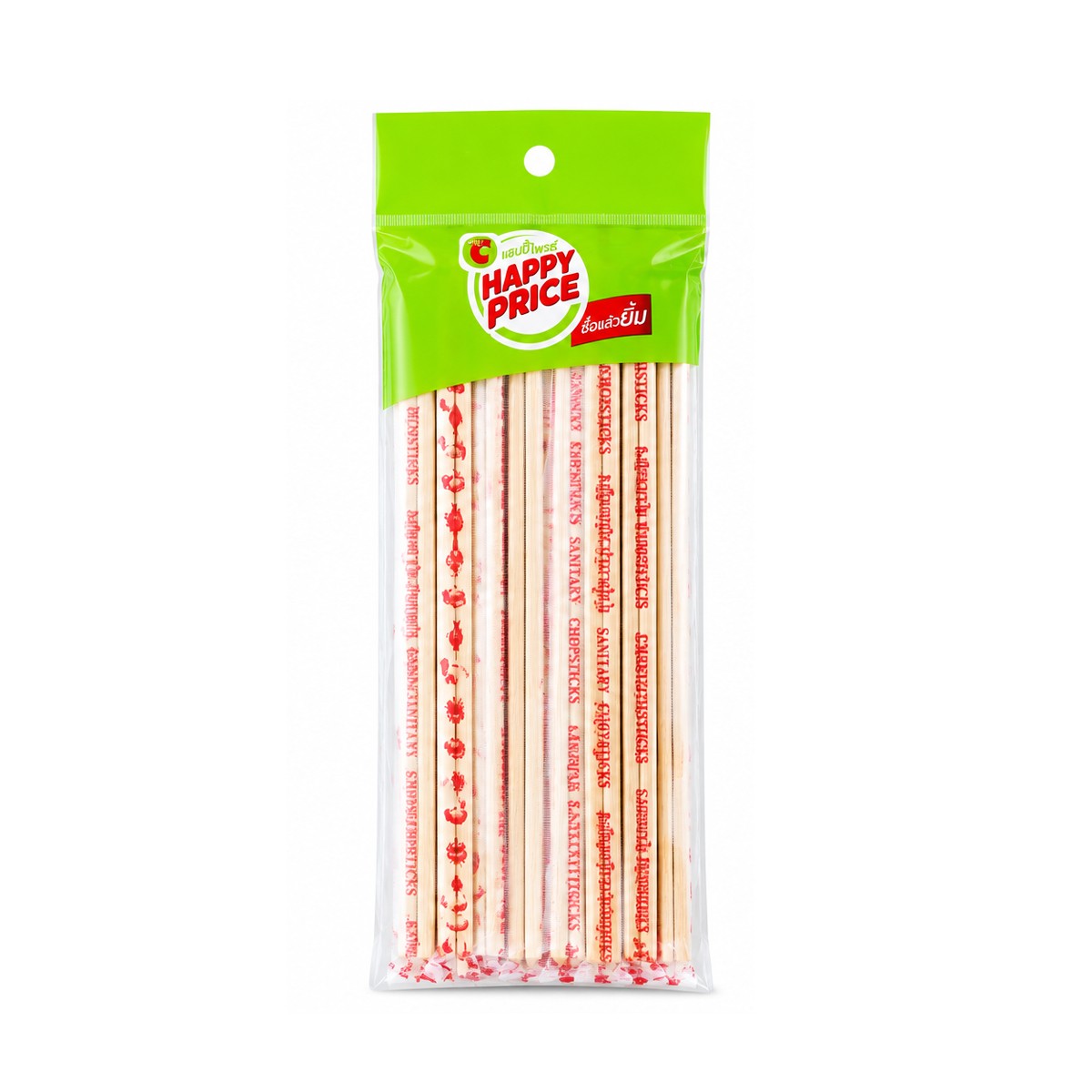 BIG C HAPPY PRICE Bamboo Chopsticks Size 9 Inches 20 Pairs
