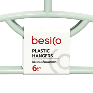 BESICO Plastic Hanger Model 004/2 Color Green x 6 pcs._1