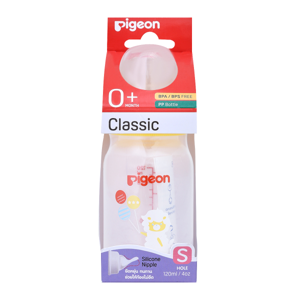 PIGEON Feeding Bottle Classic Nipple Modern Model Size S 4 OZ.