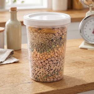 KEYWAY Food Kepper Round Container High 1200 ml. K-950 Beige_8