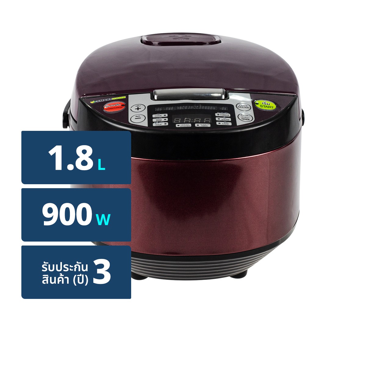 SMARTHOME Digital Rice Cooker Model SM-RCD903 1.8 L.