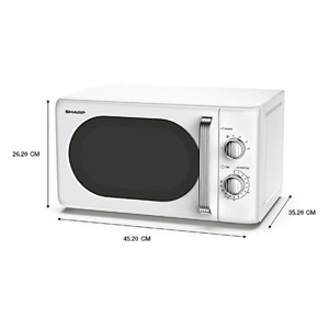 SHARP 700W Microwave Oven Model. R-220EF(WH) 20 L. Cream Color_5