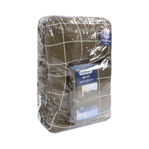 SLEEP JOY Bed Set 6 ft. + Comforter 70" x 90" Brown_2
